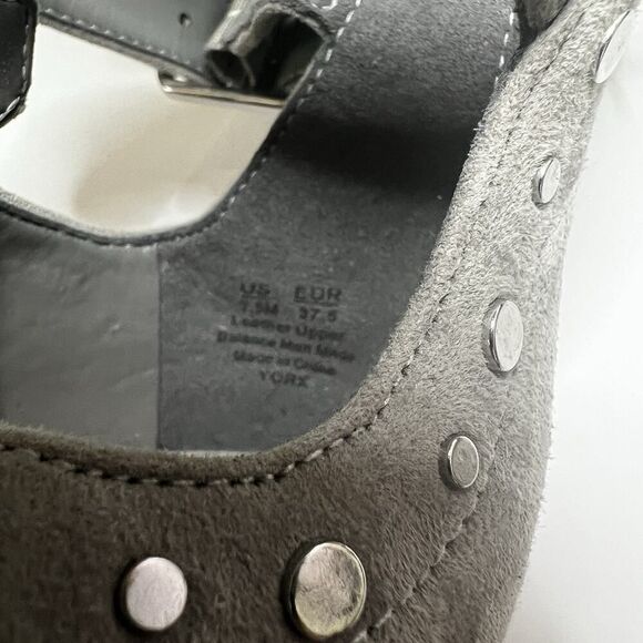 Sam Edelman Womens 7.5 M Gray Suede Studded Cage Ultra High Heel Sandal Open Toe - Picture 9 of 10
